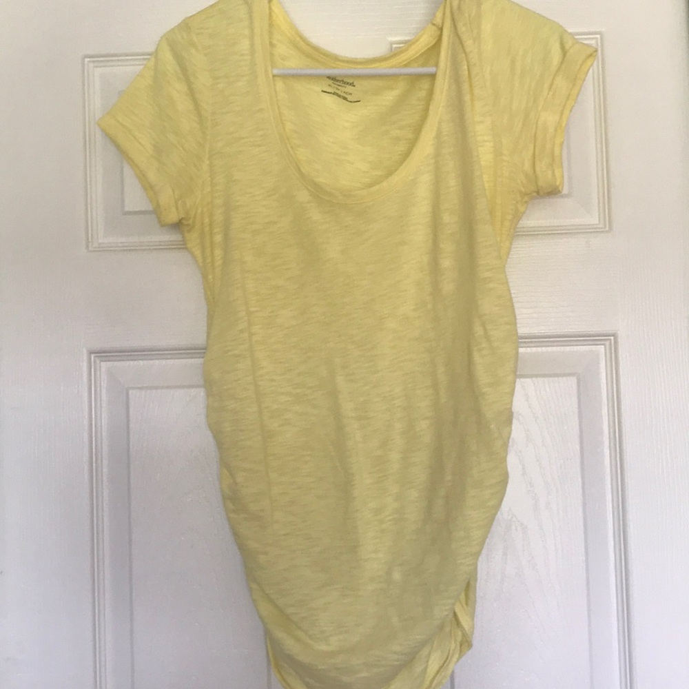 Yellow maternity shirt